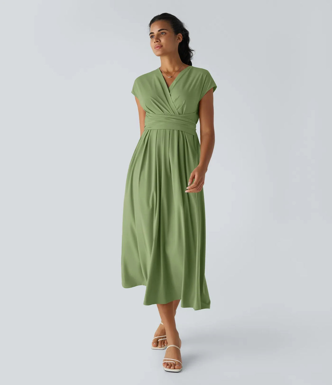 Linda™|Elegante Wikkeljurk met Hoge Taille