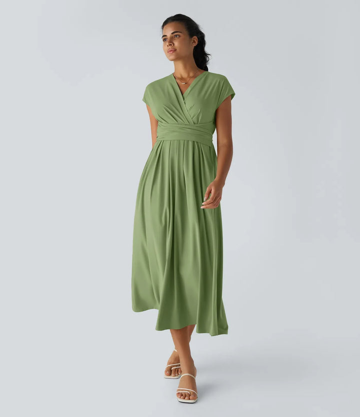 Linda™|Elegante Wikkeljurk met Hoge Taille
