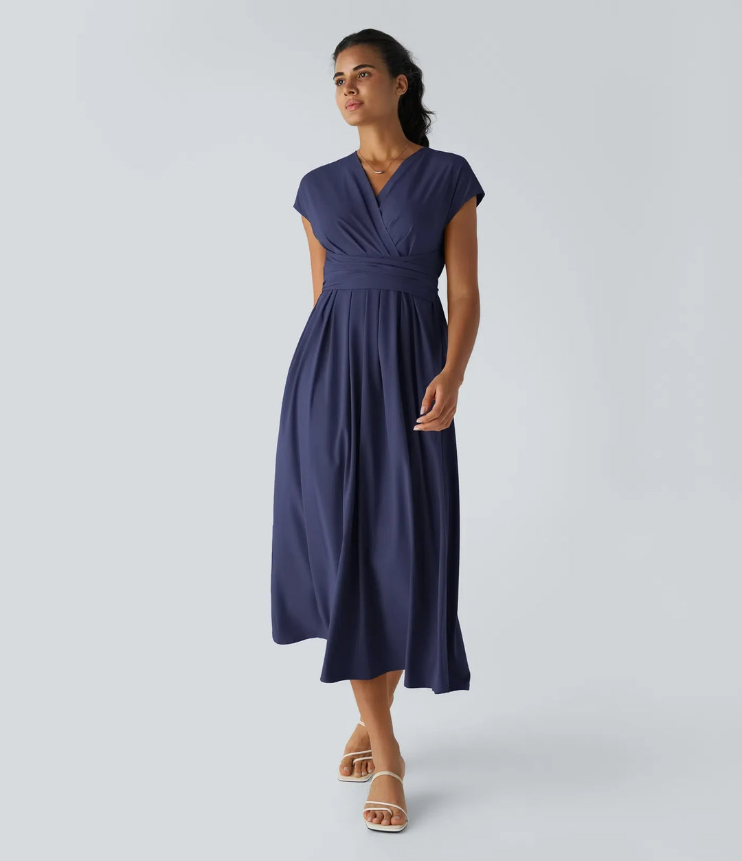 Linda™|Elegante Wikkeljurk met Hoge Taille