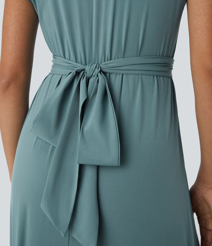 Linda™|Elegante Wikkeljurk met Hoge Taille
