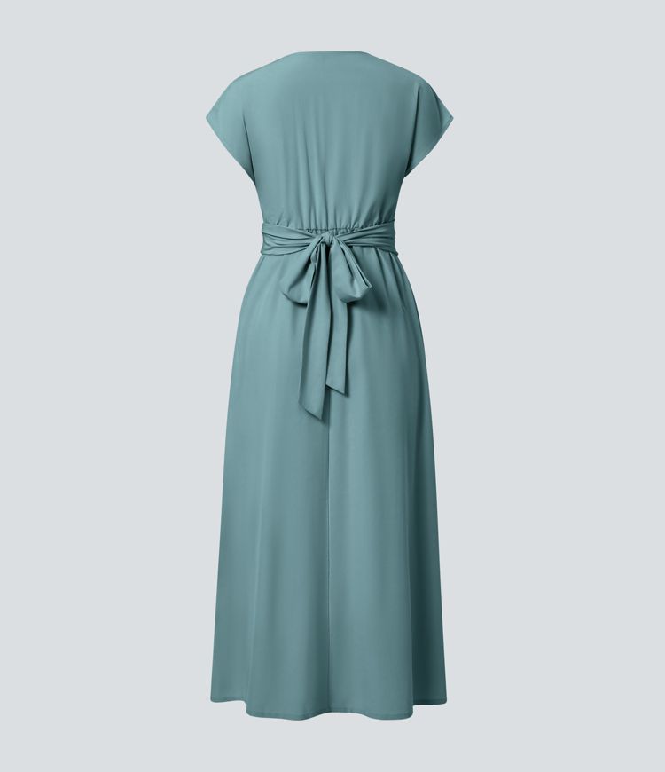 Linda™|Elegante Wikkeljurk met Hoge Taille