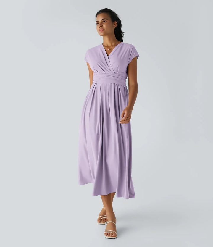 Linda™|Elegante Wikkeljurk met Hoge Taille