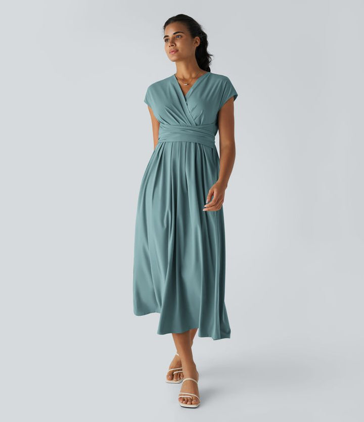 Linda™|Elegante Wikkeljurk met Hoge Taille