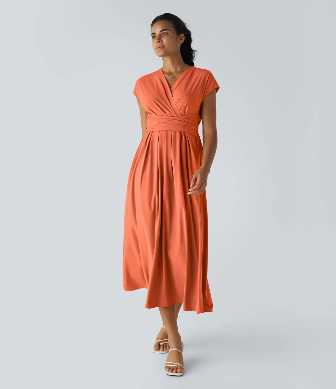 Linda™|Elegante Wikkeljurk met Hoge Taille