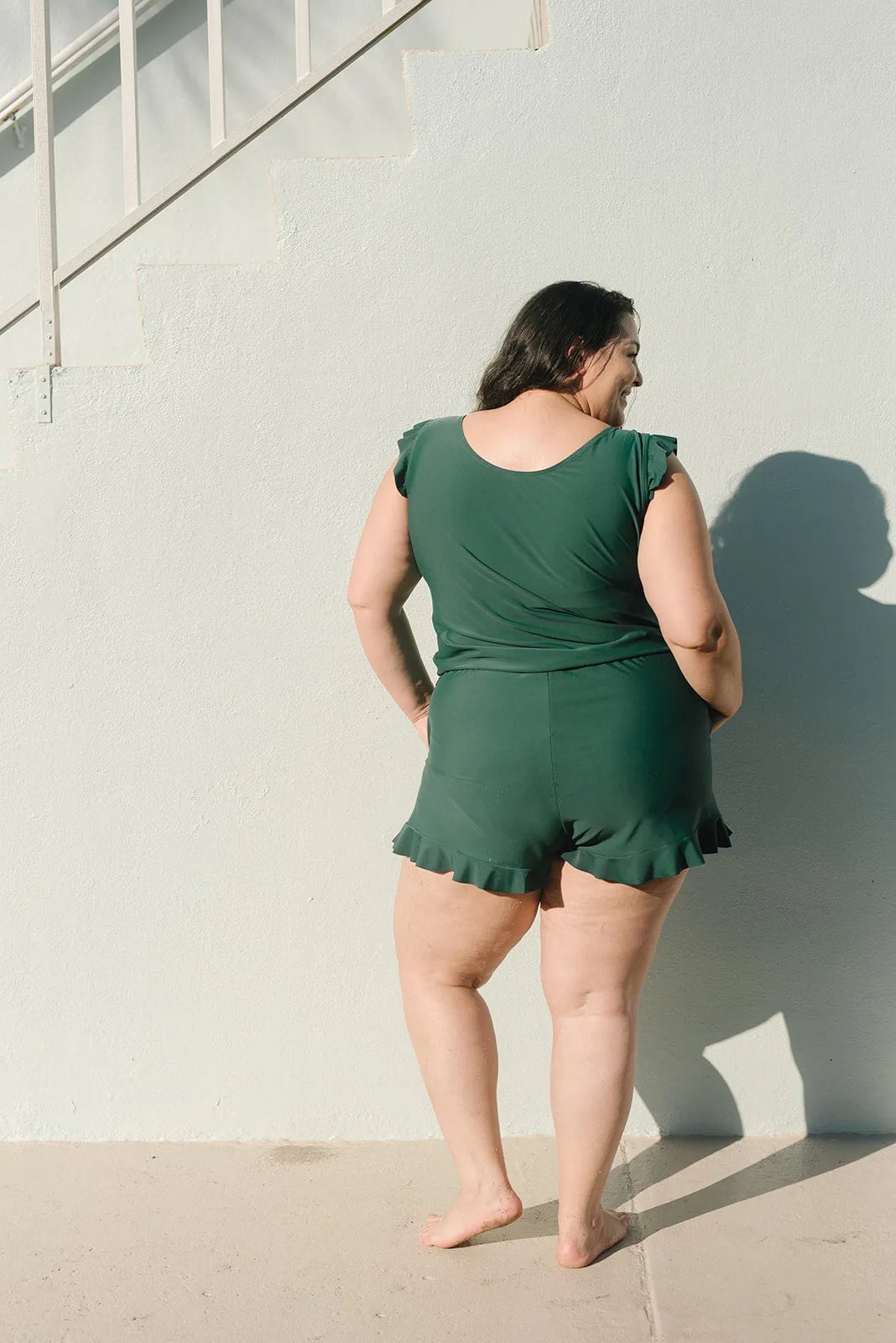 Sophia™|Badpak met ruches en ingebouwde beha