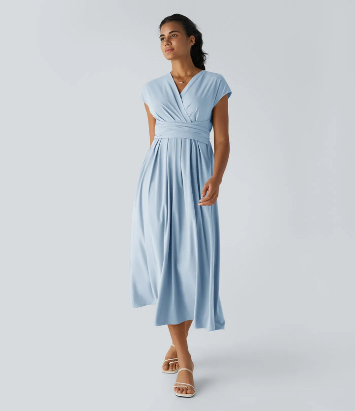 Linda™|Elegante Wikkeljurk met Hoge Taille